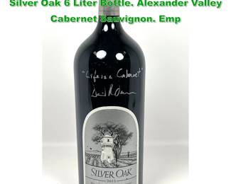 Lot 1962 David R. Duncan Autographed 2012 Silver Oak 6 Liter Bottle. Alexander Valley Cabernet Sauvignon. Emp