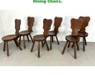 Lot 1462 Set 6 Sculptural Brutalist Side Dining Chairs. 
