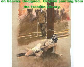 Lot 1658 ROBERT HEINDEL Original painting on Canvas. Unqigned. Original painting from the Franklin Library. 