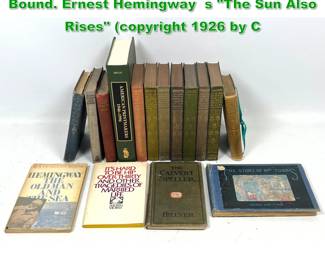 Lot 1679 Lot Vintage Books. Some Leather Bound. Ernest Hemingway s The Sun Also Rises copyright 1926 by C