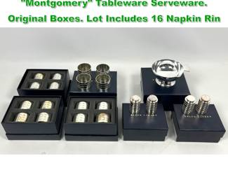 Lot 1863 Collection RALPH LAUREN Montgomery Tableware Serveware. Original Boxes. Lot Includes 16 Napkin Rin