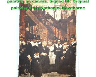 Lot 1655 BERNARD FUCHS Original oil painting on canvas. Signed BF. Original painting from Nathaniel Hawthorne