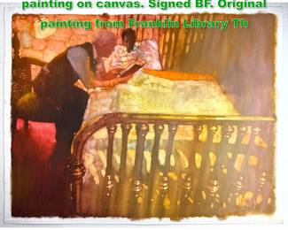 Lot 1671 BERNARD FUCHS Original oil painting on canvas. Signed BF. Original painting from Franklin Library Th