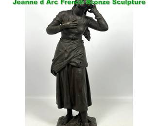 Lot 1615 Vintage Etienne Henri Dumaige Jeanne d Arc French Bronze Sculpture 