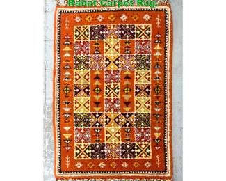Lot 1605 4 X 6 10 Handmade Moroccan Rabat Carpet Rug. 