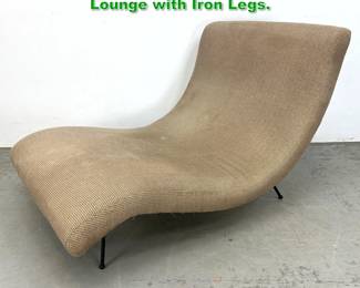 Lot 1402 Adrian Pearsall Style Wave Chaise Lounge with Iron Legs. 