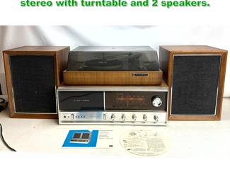 Lot 1945 Panasonic RE 7070 FM AM FM stereo with turntable and 2 speakers. 