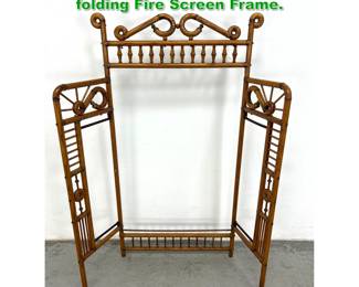 Lot 1589 Victorian Aesthetic Movement folding Fire Screen Frame. 