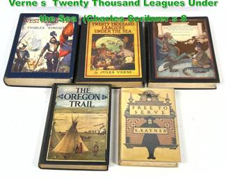 Lot 1818 5pcs Illustrated books. Jules Verne s Twenty Thousand Leagues Under the Sea Charles Scribner s S
