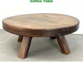 Lot 1443 Thick Slab Brutalist Sculptural Coffee Table
