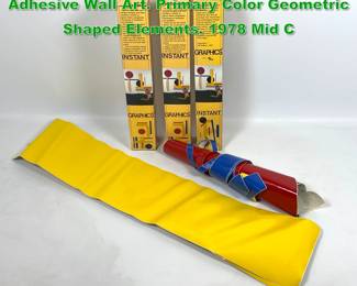 Lot 1851 3 boxes INSTANT GRAPHICS Self Adhesive Wall Art. Primary Color Geometric Shaped Elements. 1978 Mid C