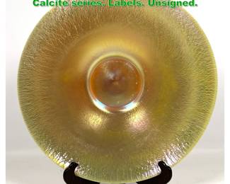 Lot 1748 Steuben art glass bowl from the Calcite series. Labels. Unsigned.