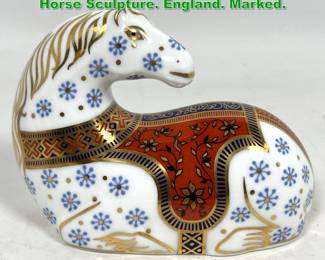 Lot 1745 ROYAL CROWN DERBY Bone Chine Horse Sculpture. England. Marked. 