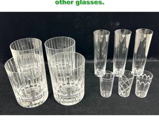 Lot 1907 10pcs Crystal Lot. 4 Baccarat plus other glasses.