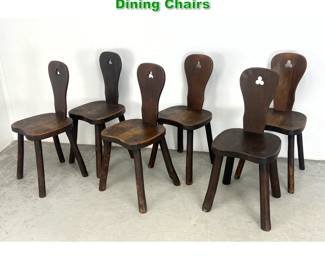 Lot 1480 Set 6 French Brutalist Dining Chairs