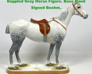 Lot 1740 BOEHM Porcelain Horse Sculpture. Dappled Gray Horse Figure. Base Hand Signed Boehm. 