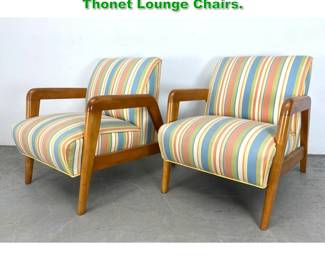 Lot 1400 Pair Vintage Mid Century Modern Thonet Lounge Chairs.