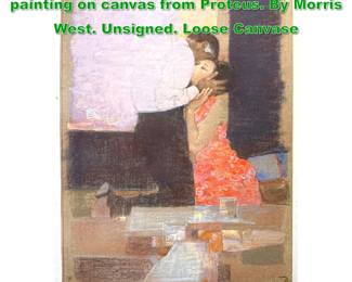 Lot 1659 ROBERT HEINDEL Original oil painting on canvas from Proteus. By Morris West. Unsigned. Loose Canvase