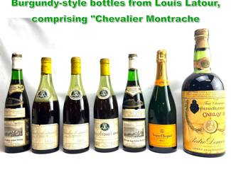 Lot 1956 7 Bottles Wine, Champagne, Burgundystyle bottles from Louis Latour, comprising Chevalier Montrache