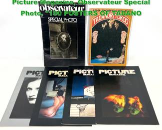 Lot 1858 5 pcs Magazine and Poster Books. Picture Magazine, Observateur Special Photo, 100 POSTERS OF TADANO