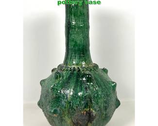 Lot 1440 Green Tamegroute Moroccan pottery vase