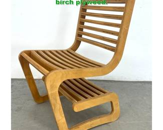 Lot 1434 Modernist Constructivist chair in birch plywood. 