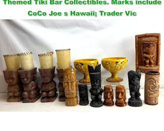 Lot 1948 16pc Collection Polynesian Themed Tiki Bar Collectibles. Marks include CoCo Joe s Hawaii Trader Vic