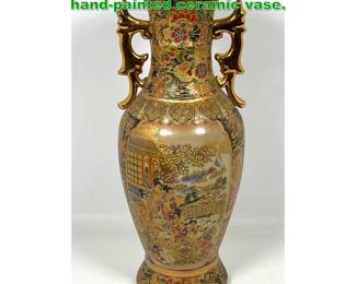 Lot 1767 Contemporary Royal Satsuma handpainted ceramic vase. 