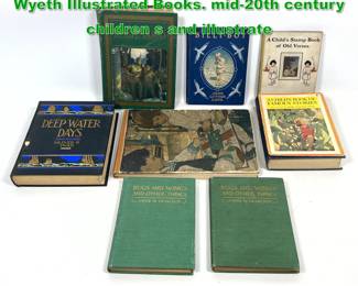 Lot 1800 8pcs Jessie Wilcox Smith and N.C Wyeth Illustrated Books. mid20th century children s and illustrate