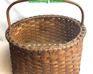 Lot 1883 Early American split ash Gathering Basket. 