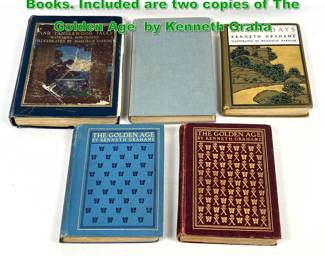 Lot 1813 5pcs Maxfield Parrish Illustrated Books. Included are two copies of The Golden Age by Kenneth Graha