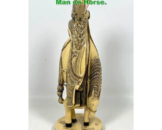 Lot 1890 Resin Japanese Style Sculpture of Man on Horse. 