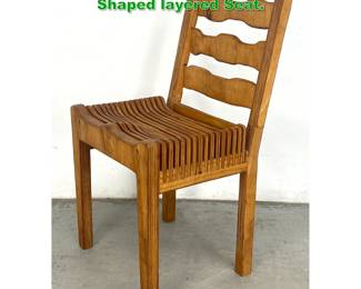 Lot 1455 Constructivist Plywood Side Chair. Shaped layered Seat. 