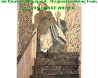 Lot 1657 ROBERT HEINDEL Original painting on Canvas. Unqigned. Original painting from the THE GHOST WRITER. 