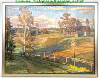 Lot 1640 Viktor Leskin oil painting on canvas. EstonianRussian artist