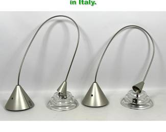 Lot 1839 Pair Leucos Pendant Lamps. Made in Italy. 