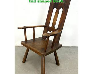 Lot 1430 Antique Dutch Primitive Armchair. Tall shaped Back. 