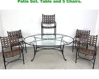 Lot 1537 Brown Jordan Outdoor Garden Patio Set. Table and 5 Chairs. 