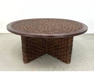 Lot 1449 French woven Rush Coffee Table. 