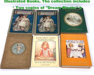 Lot 1816 6pcs Jesse Wilcox Smith Illustrated Books. The collection includes Two copies of Dream Blocks b