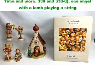 Lot 1941 5pcs M.I. Hummel Goebel Chapel Time and more. 358 and 3300, one angel with a lamb playing a string