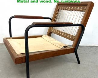 Lot 1525 Vista of California Lounge Chair. Metal and wood. No cushions. 