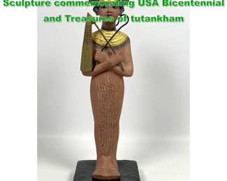 Lot 1916 BOEHM porcelain Egyptian Figure. Sculpture commemorating USA Bicentennial and Treasures of tutankham