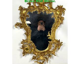 Lot 1577 French Style Louis the XVI Style Brass Wall Mirror. 