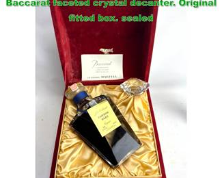 Lot 1954 Martell Cordon Bleu Cognac in a Baccarat faceted crystal decanter. Original fitted box. sealed