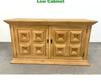 Lot 1405 Dutch 2 Door Oak Brutalist Low Cabinet