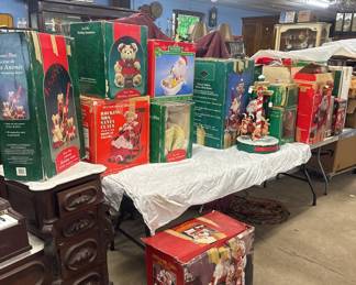 Lots of Christmas items.