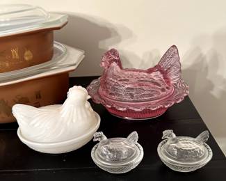 Glassware Hens