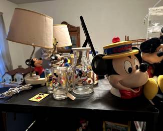 Mickey Mouse Glassware, Mickey Mouse Lamps, Mickey Mouse Cookie Jar