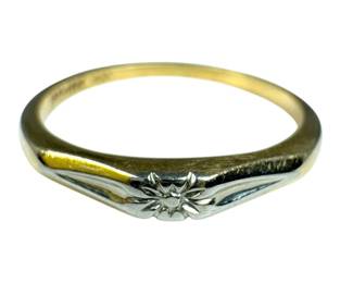 14kt 18kt Two Toned Flower Ring